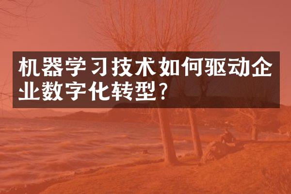 机器学习技术如何驱动企业数字化转型？