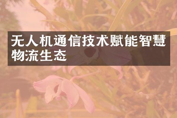 无人机通信技术赋能智慧物流生态