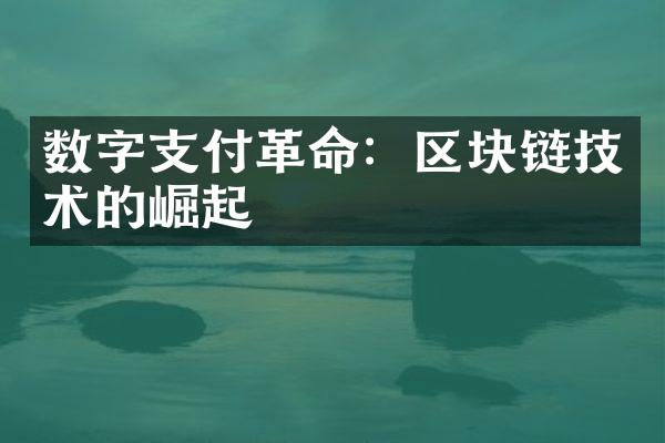 数字支付革命：区块链技术的崛起