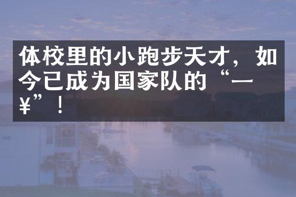 体校里的小跑步天才，如今已成为国家队的“一哥”！