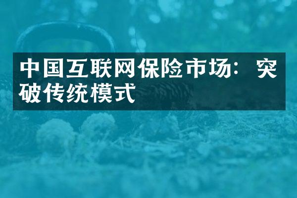 中国互联网保险市场：突破传统模式