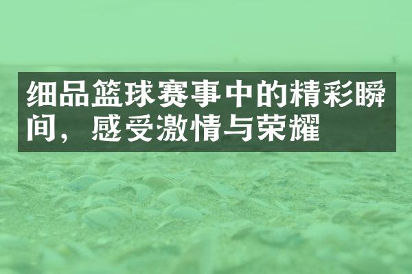 细品篮球赛事中的精彩瞬间，感受激情与荣耀