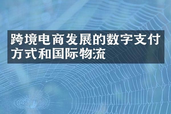 跨境电商发展的数字支付方式和国际物流