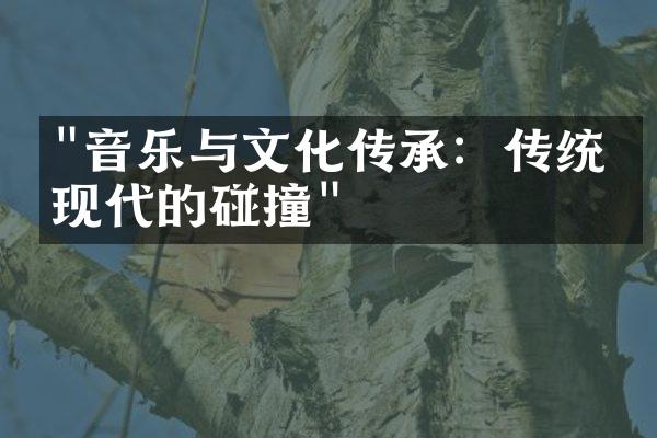 "音乐与文化传承：传统与现代的碰撞"