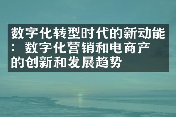 数字化转型时代的新动能：数字化营销和电商产业的创新和发展趋势