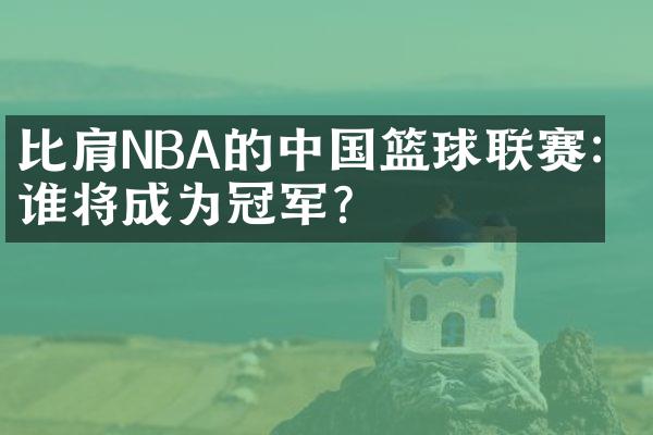 比肩NBA的中国篮球联赛：谁将成为冠军？