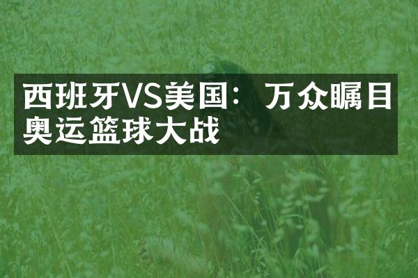 西班牙VS美国：万众瞩目的奥运篮球大战