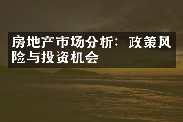 房地产市场分析：政策风险与投资机会