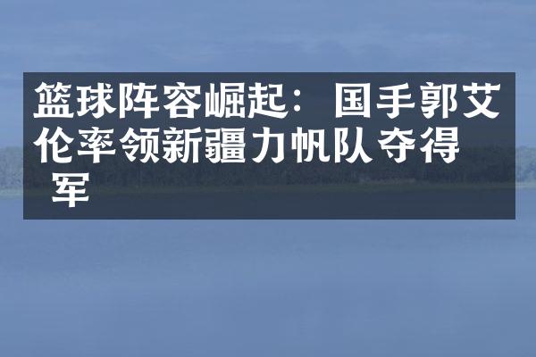 篮球阵容崛起：国手郭艾伦率领新疆力帆队夺得冠军