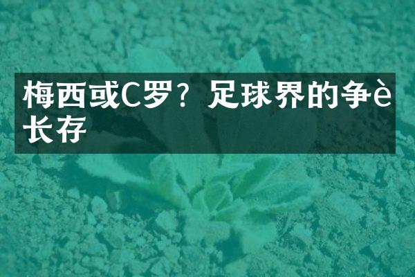 梅西或C罗？足球界的争议长存