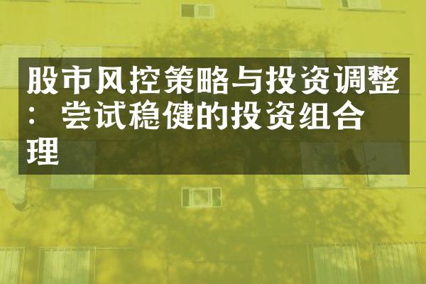 股市风控策略与投资调整：尝试稳健的投资组合管理