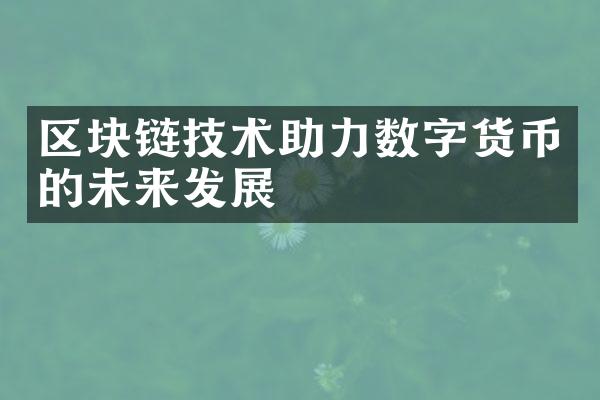 区块链技术助力数字货币的未来发展