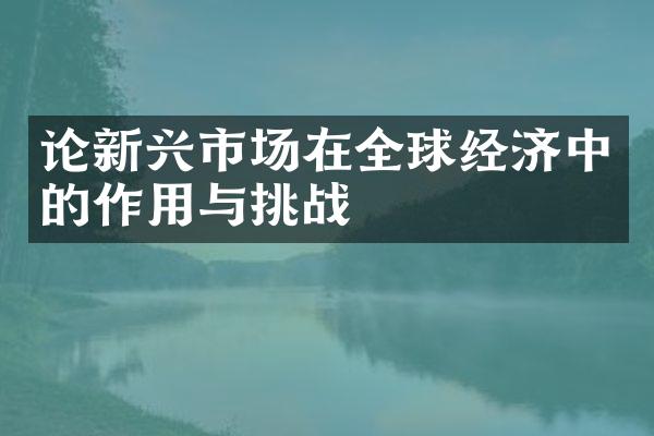 论新兴市场在全球经济中的作用与挑战