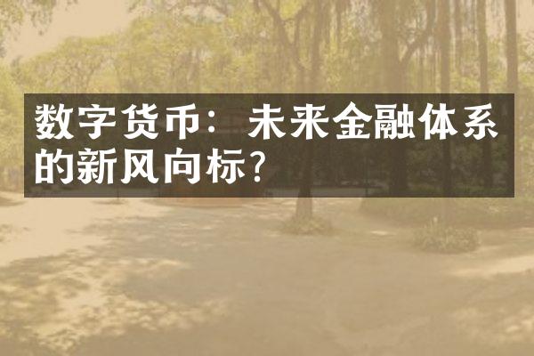 数字货币：未来金融体系的新风向标？