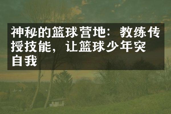 神秘的篮球营地：教练传授技能，让篮球少年突破自我