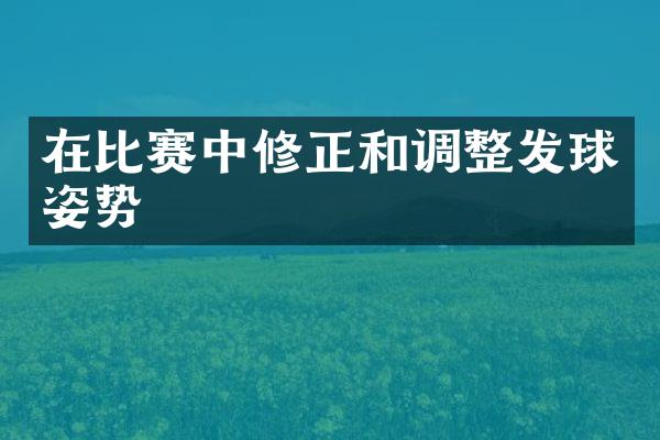 在比赛中修正和调整发球姿势