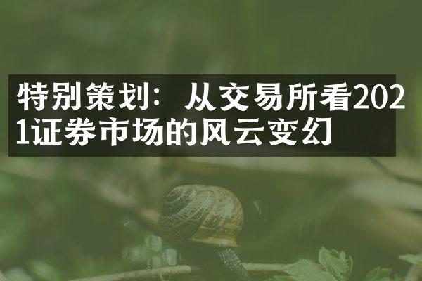 特别策划：从交易所看2021证券市场的风云变幻