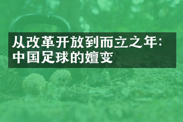 从到而立之年：足球的嬗变