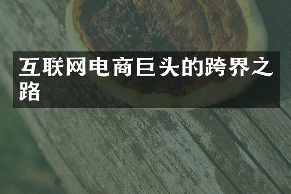 互联网电商巨头的跨界之路