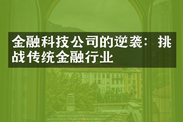 金融科技公司的逆袭：挑战传统金融行业