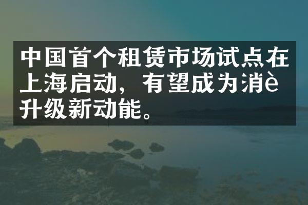 中国首个租赁市场试点在上海启动，有望成为消费升级新动能。