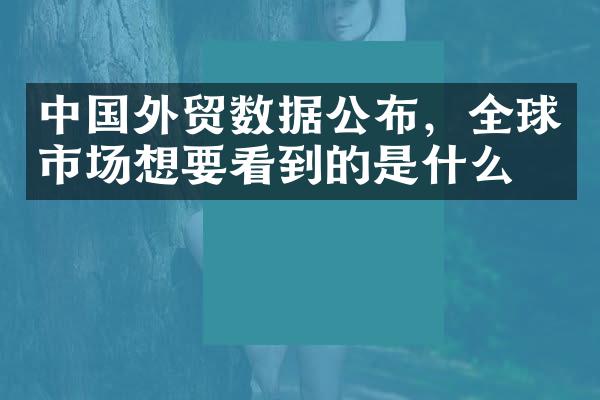 中国外贸数据公布，全球市场想要看到的是什么？