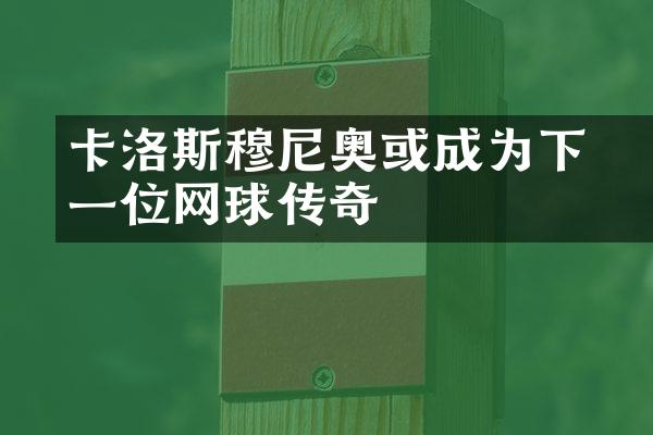 卡洛斯•穆尼奥或成为下一位网球传奇