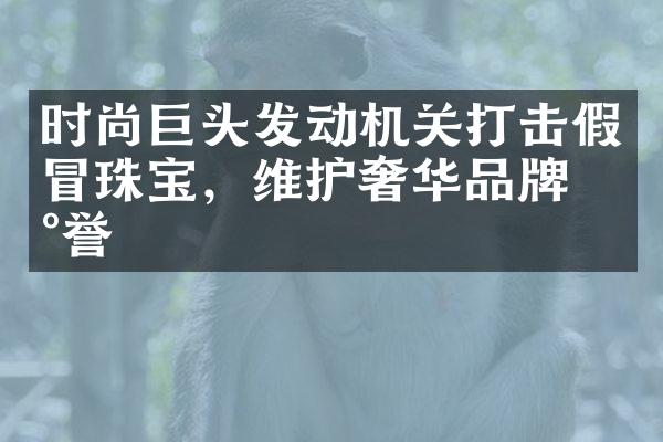 时尚巨头发动机关打击假冒珠宝，维护奢华品牌声誉