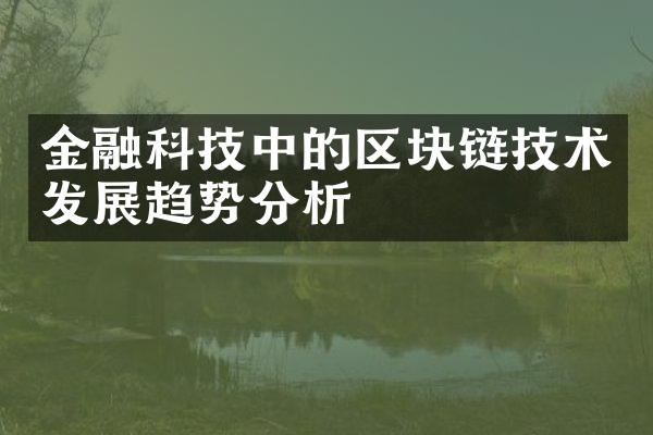 金融科技中的区块链技术发展趋势分析