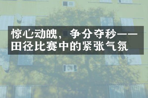 惊心动魄，争分夺秒——田径比赛中的紧张气氛