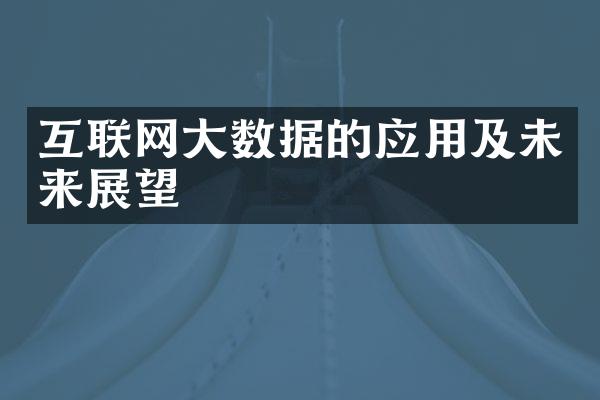 互联网大数据的应用及未来展望