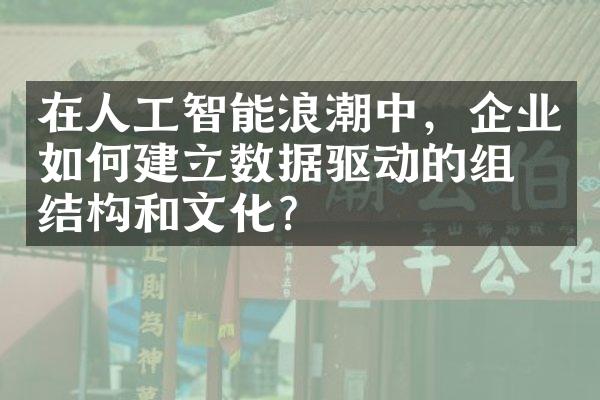 在人工智能浪潮中，企业如何建立数据驱动的组织结构和文化？