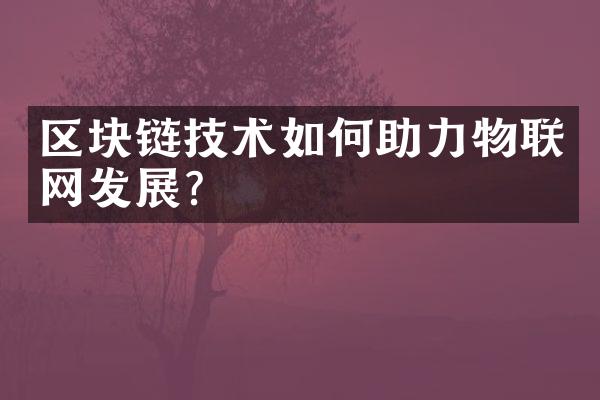 区块链技术如何助力物联网发展？