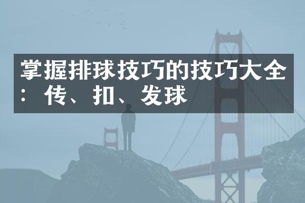 掌握排球技巧的技巧大全：传、扣、发球