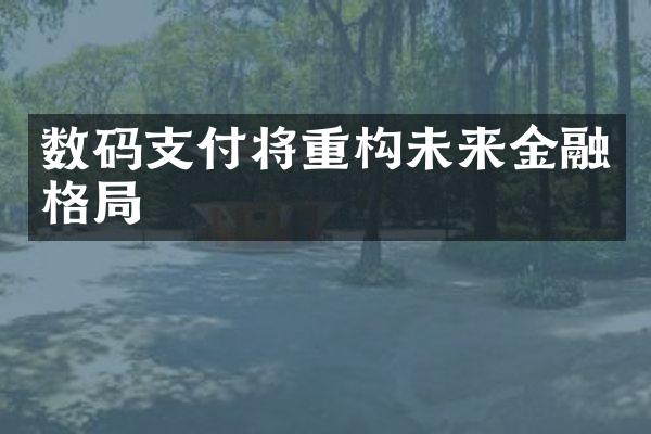 数码支付将重构未来金融格局