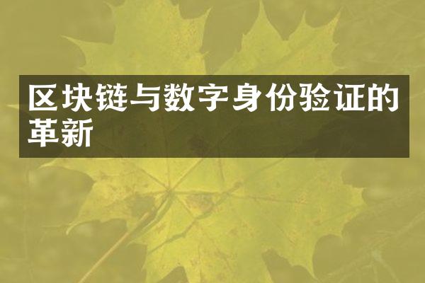 区块链与数字身份验证的革新