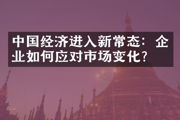 中国经济进入新常态：企业如何应对市场变化？