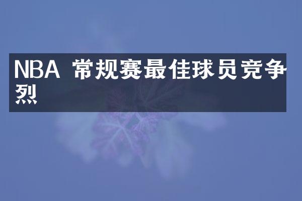 NBA 常规赛最佳球员竞争激烈