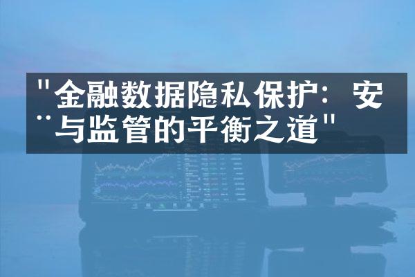 "金融数据隐私保护：安全与监管的平衡之道"