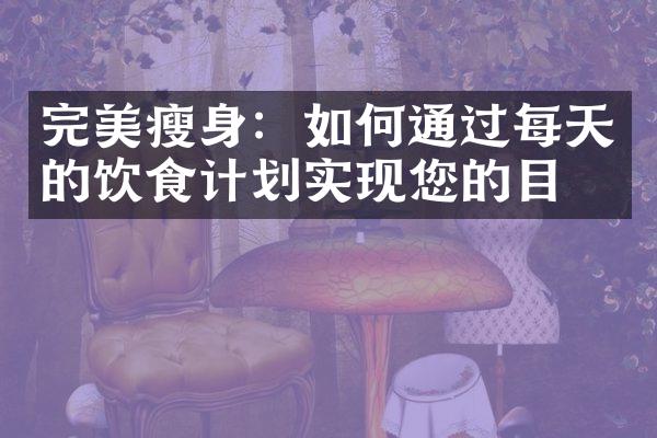 完美：如何通过每天的饮食计划实现您的目标