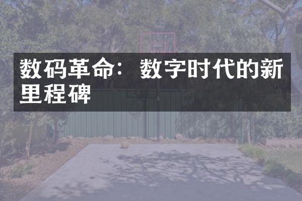 数码革命：数字时代的新里程碑