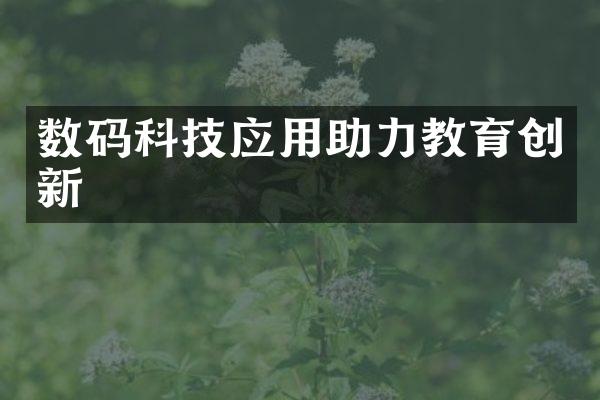 数码科技应用助力教育创新