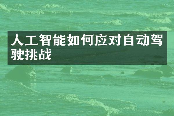 人工智能如何应对自动驾驶挑战