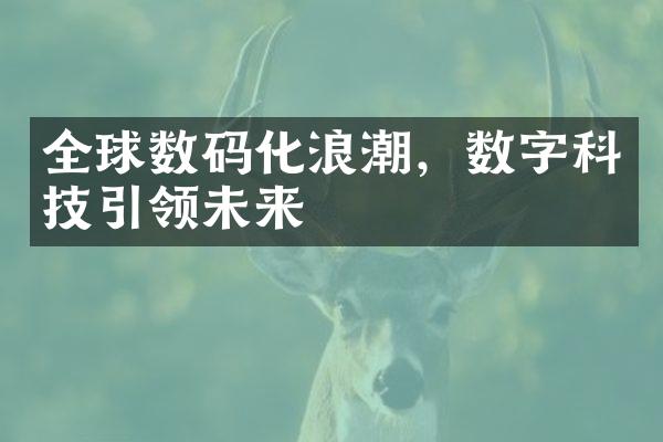 全球数码化浪潮，数字科技引领未来