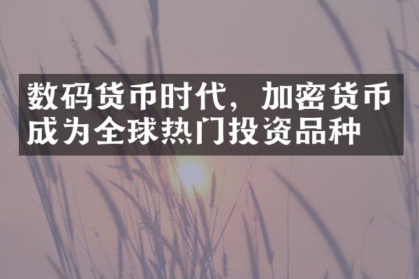 数码货币时代，加密货币成为全球热门投资品种