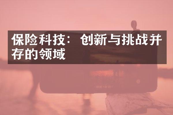 保险科技：创新与挑战并存的领域