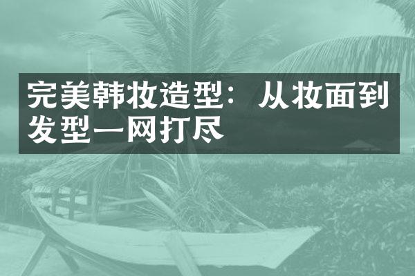 完美韩妆造型：从妆面到发型一网打尽