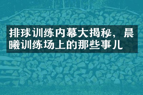 排球训练内幕大揭秘，晨曦训练场上的那些事儿