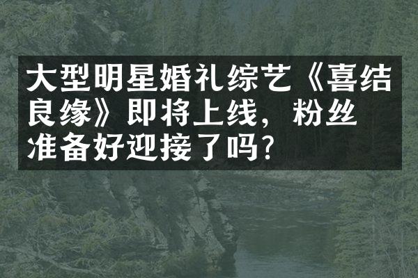 型明星婚礼综艺《喜结良缘》即将上线，粉丝们准备好迎接了吗？