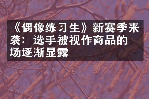 《偶像练习生》新赛季来袭：选手被视作商品的市场逐渐显露